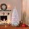 4.5ft. Pre-Lit White Pencil Fraser Fir Artificial Christmas Tree, Multicolor Lights